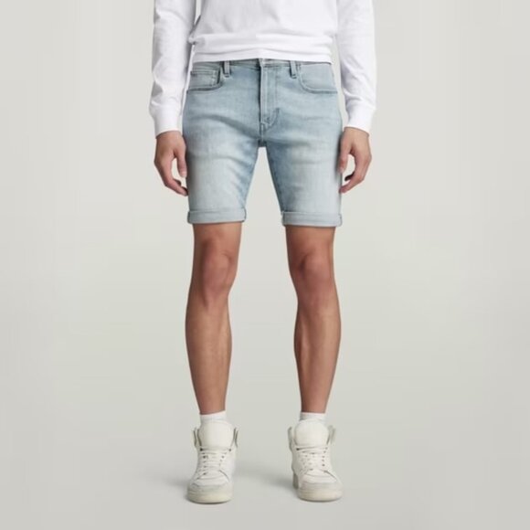 GStar Other - GStar Raw Restored Denim Shorts Light Wash Blue Mid Rise Fitted